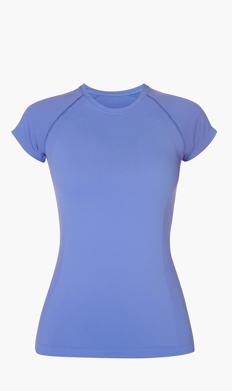 

Sweaty Betty Blue Athlete Seamless Workout T-shi for Women | The Deal Outlet