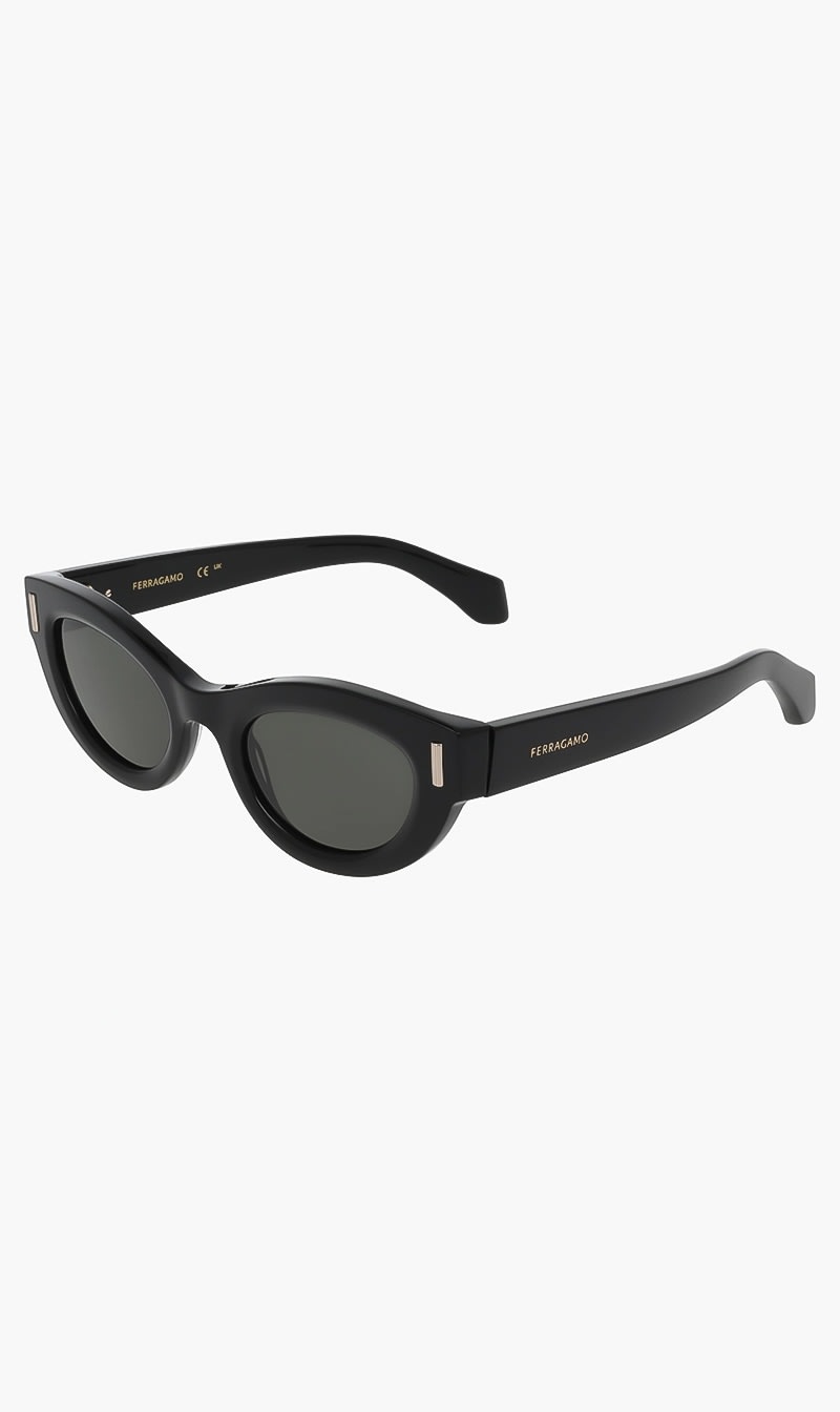 

Salvatore Ferragamo Black Oval Sunglasses | The Deal Outlet