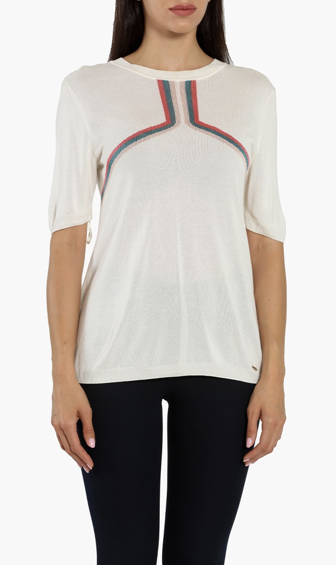 

Ted Baker Sila Intarsia Stripe Knit Top