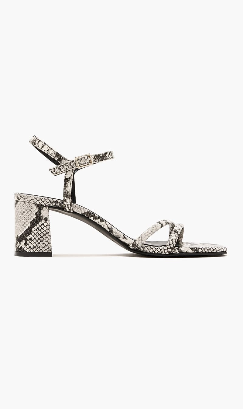 Grey Block Heel Sandal for Women
