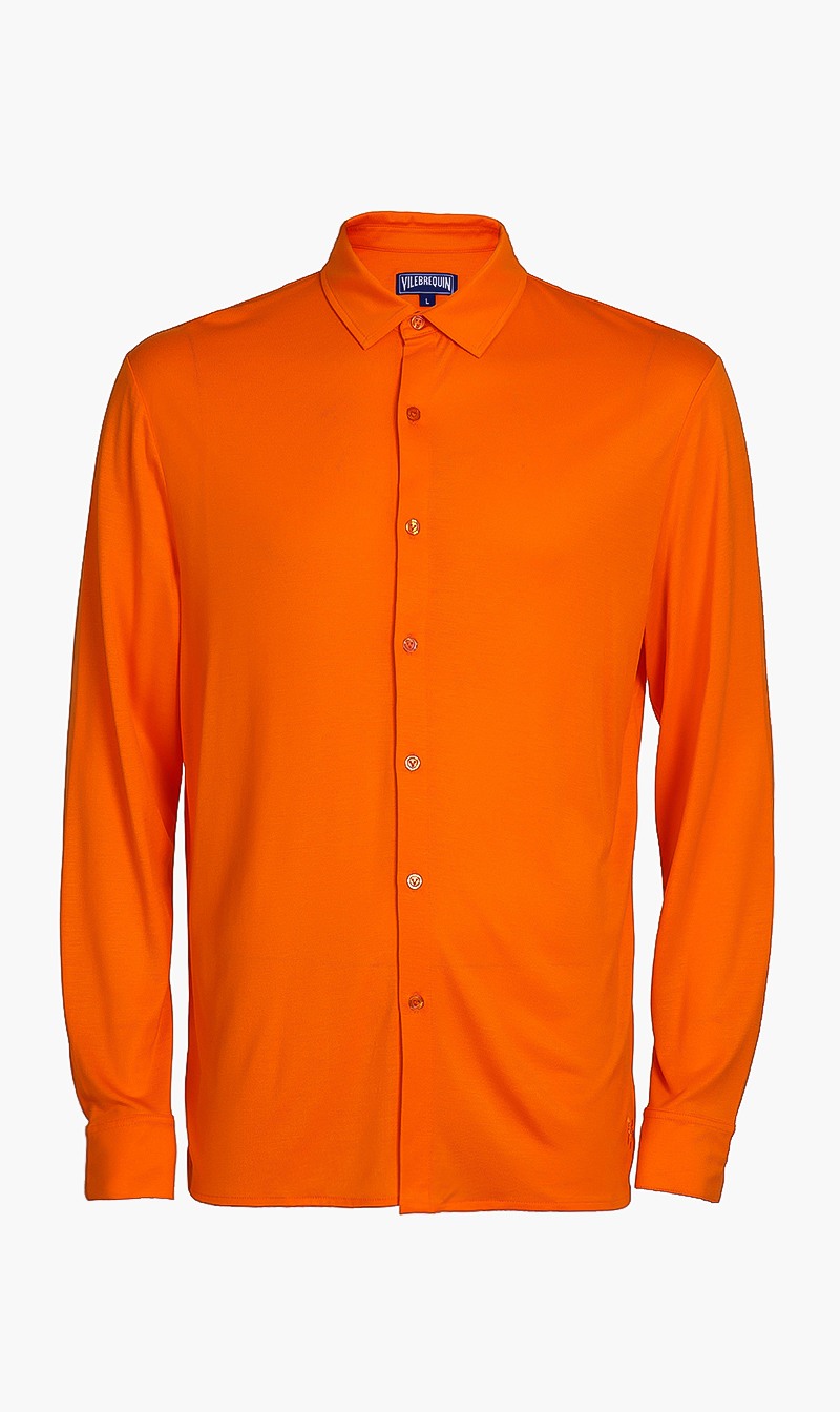 

Jersey Tencel Solid Shirt, Orange
