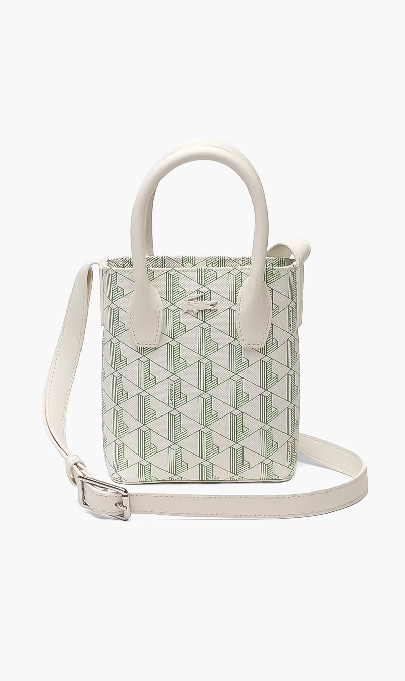 

Monogram Print Crossbody Bag, White