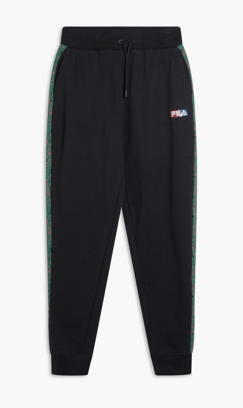 

Side Panel Print Fleece Jogger, Black