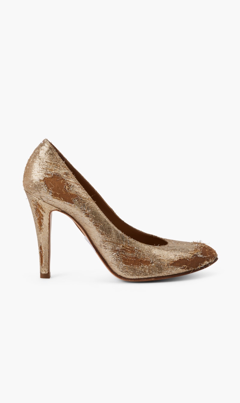 

Maison Margiela Gold Court Shoe Lurex Gold | The Deal Outlet