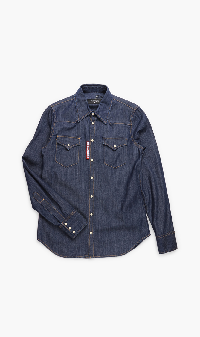 

Dsquared2 Stretch Denim Western Shirt