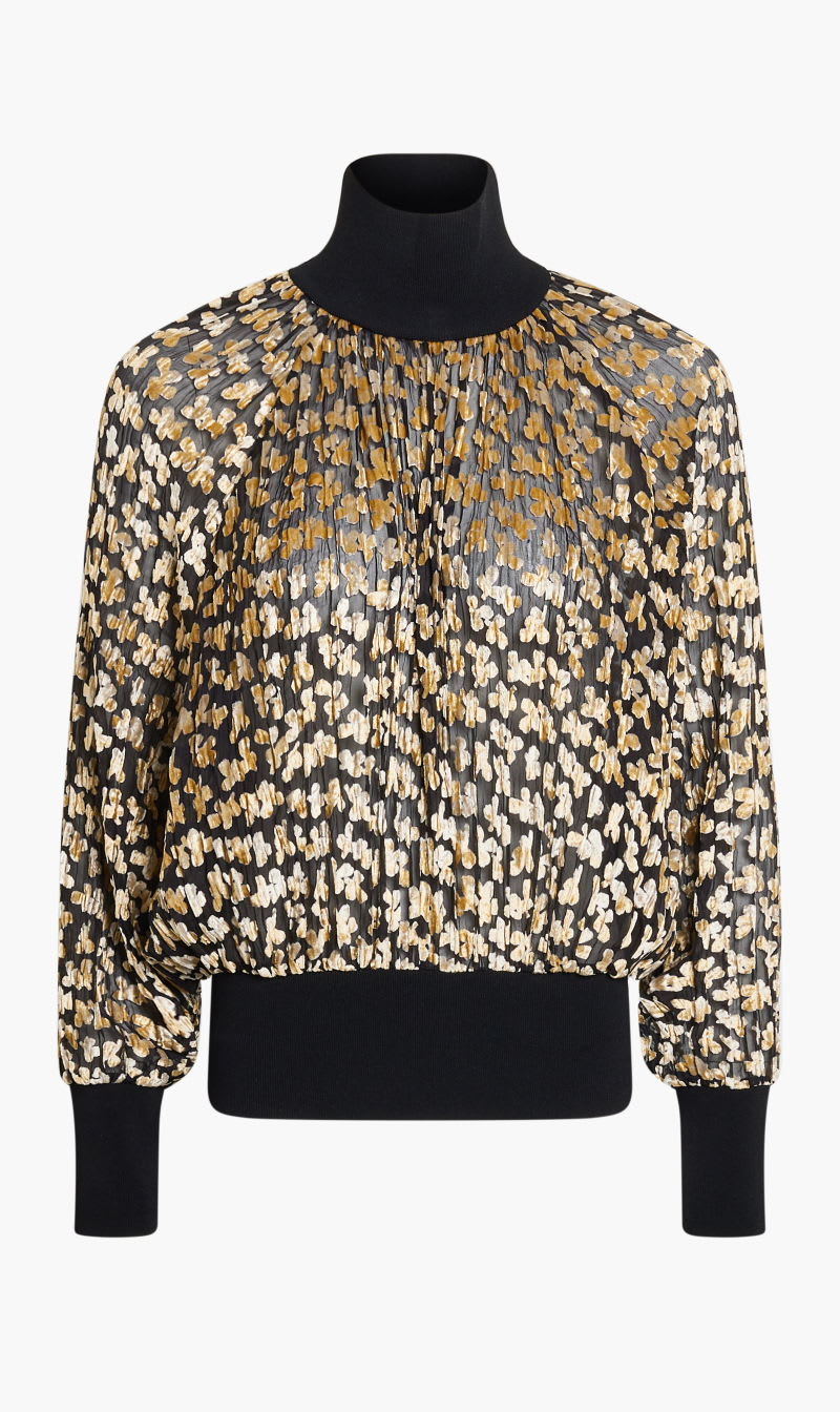 

Tory Burch Black Velvet Devore Top for Women | The Deal Outlet