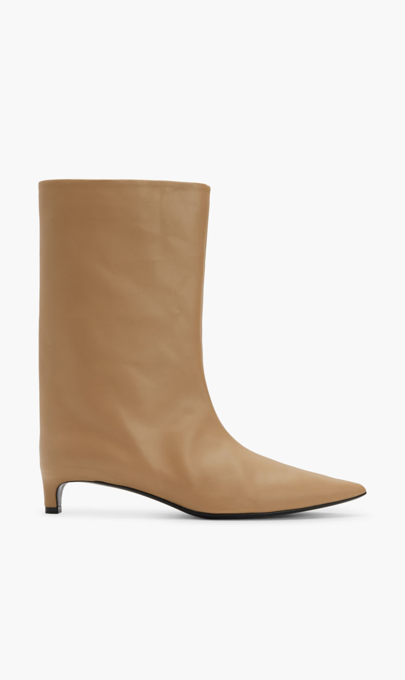 

Jil Sander Beige Half Boot Agnellato Baby Calf for Women | The Deal Outlet