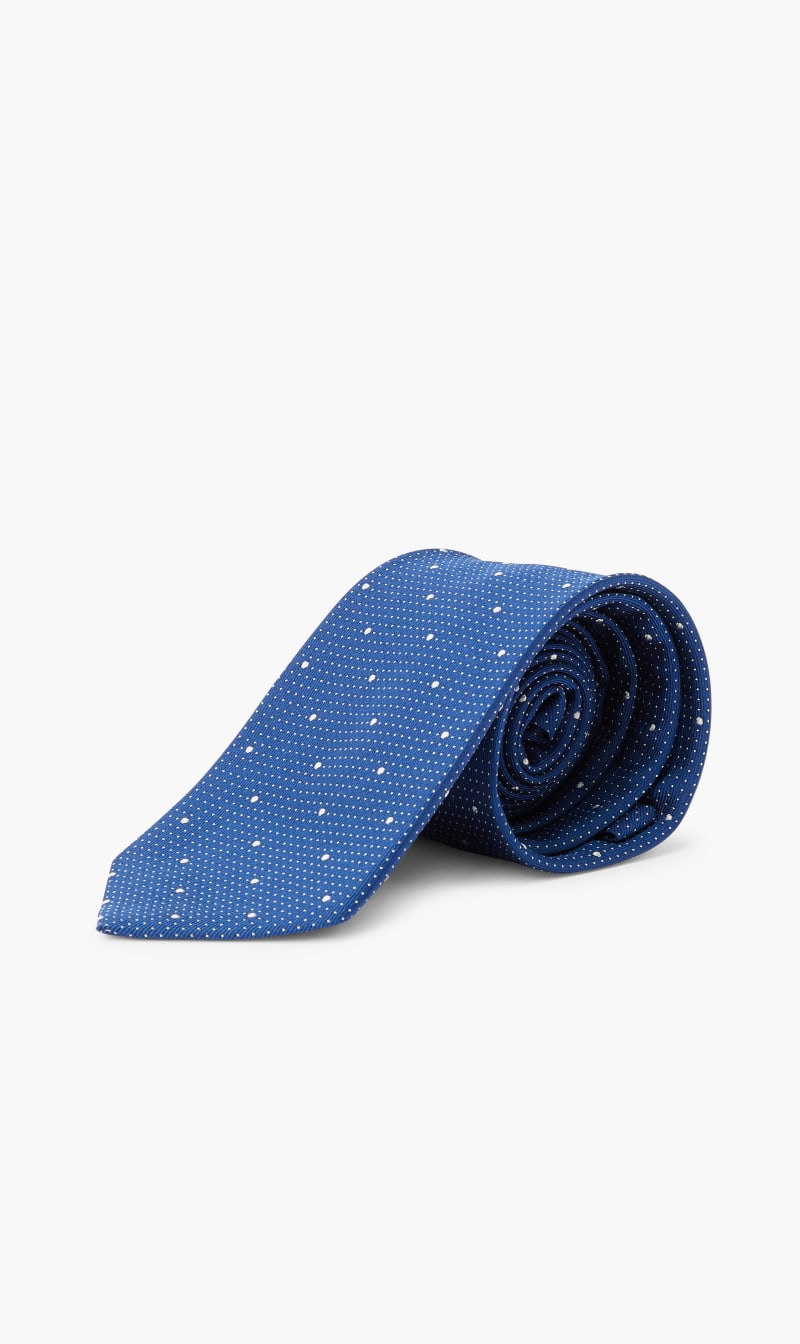 

Hackett London Blue Pin Dots Versatile Tie for Men | The Deal Outlet