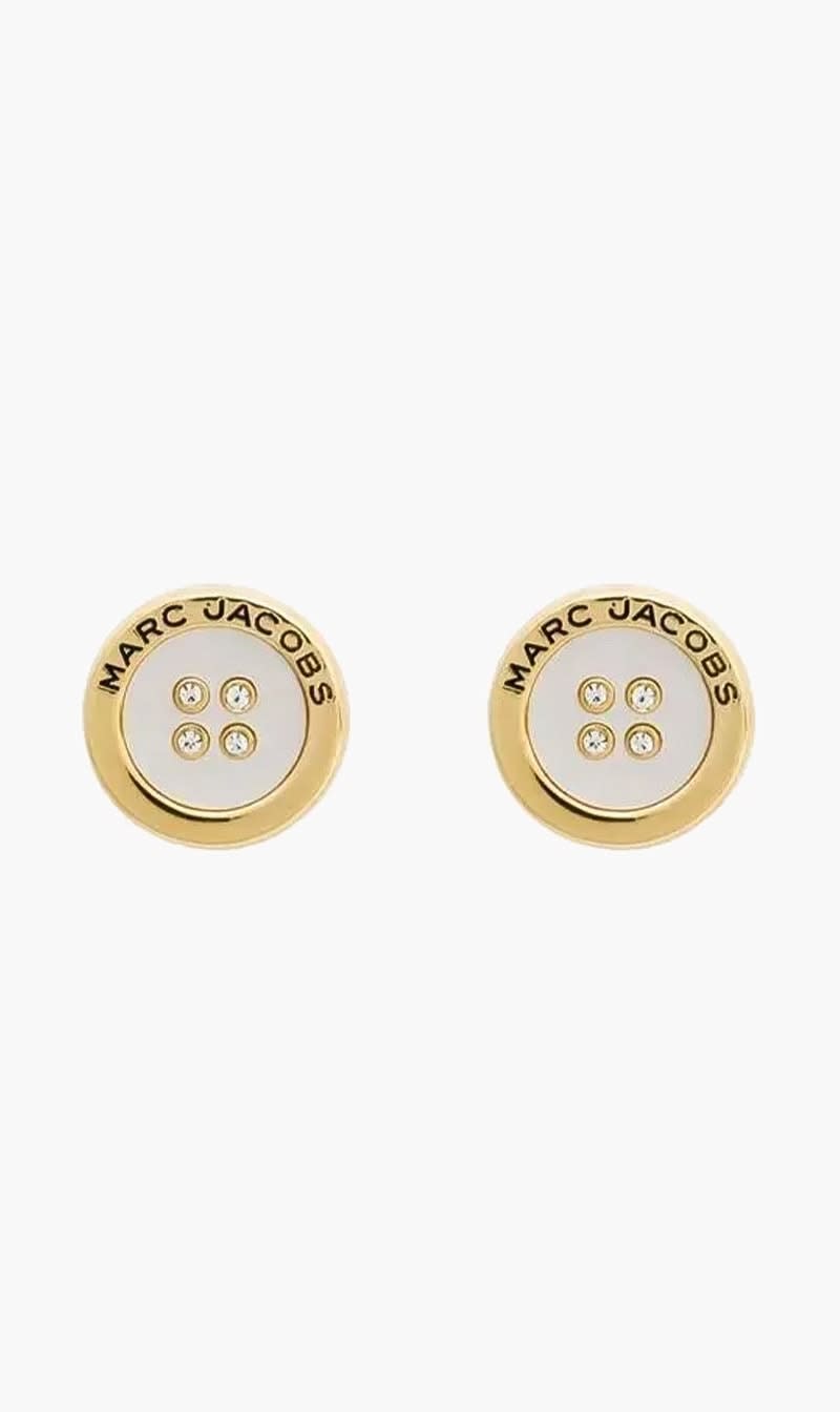 Marc Jacobs Gold Button Stud Earrings for Women