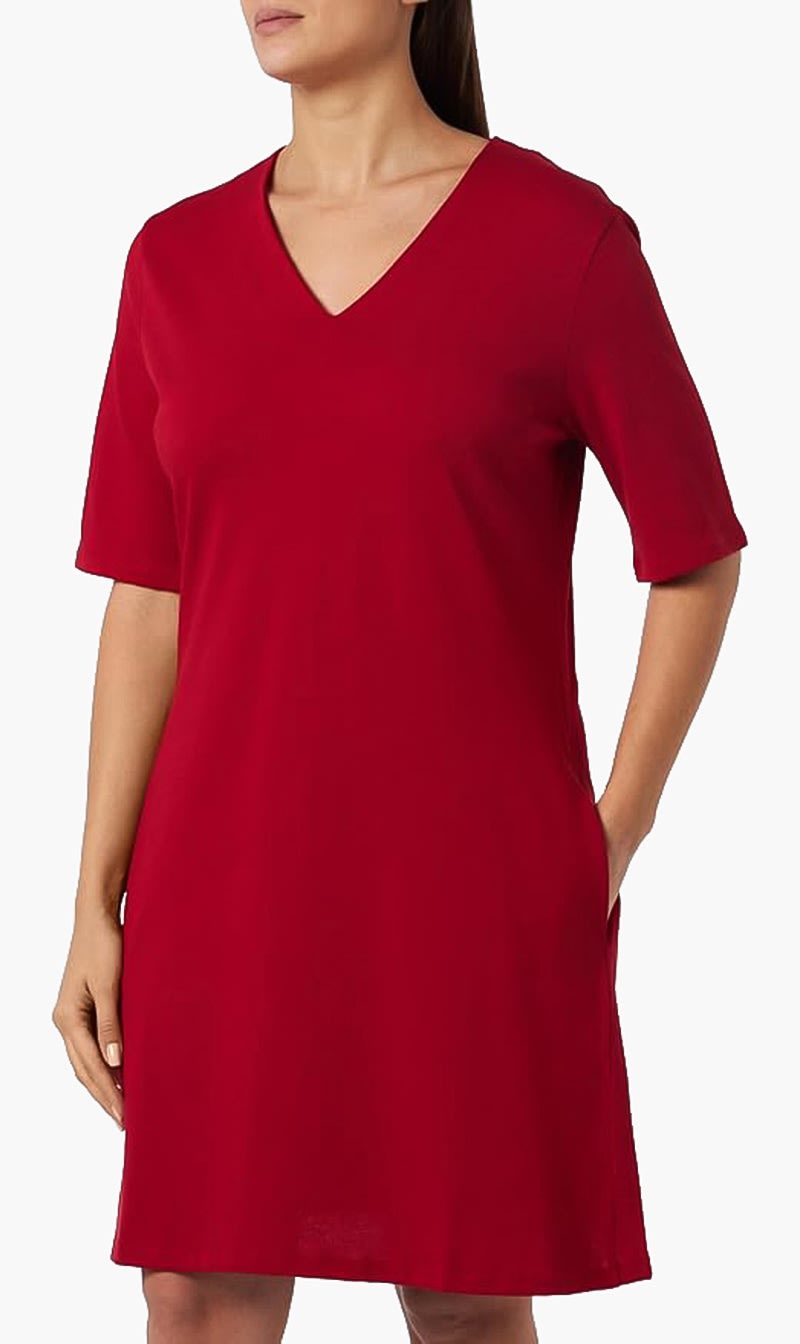 United Colors Of Benetton Red V-neck Dress for Women