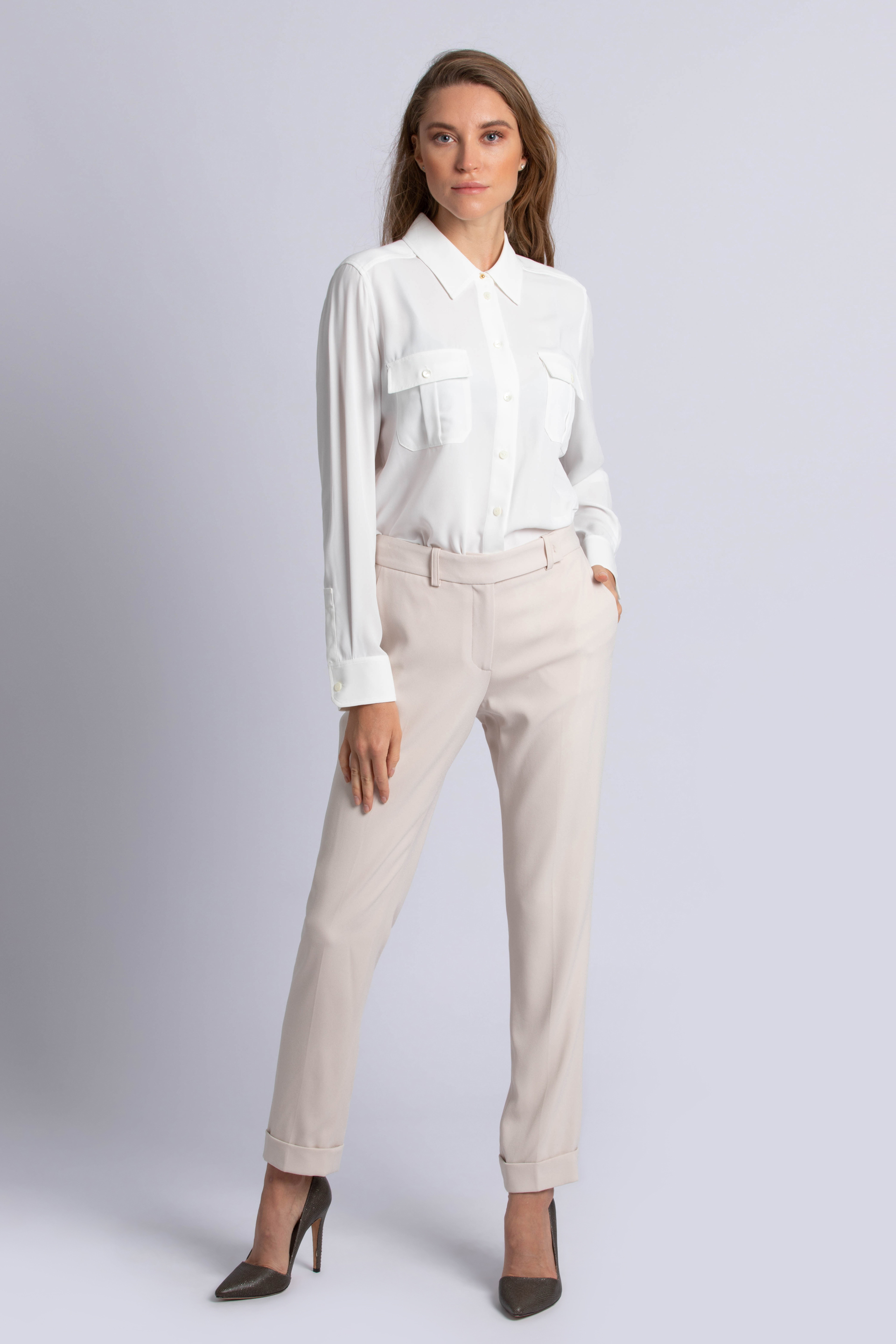 

Paule Ka Satin Back Crepe Pants
