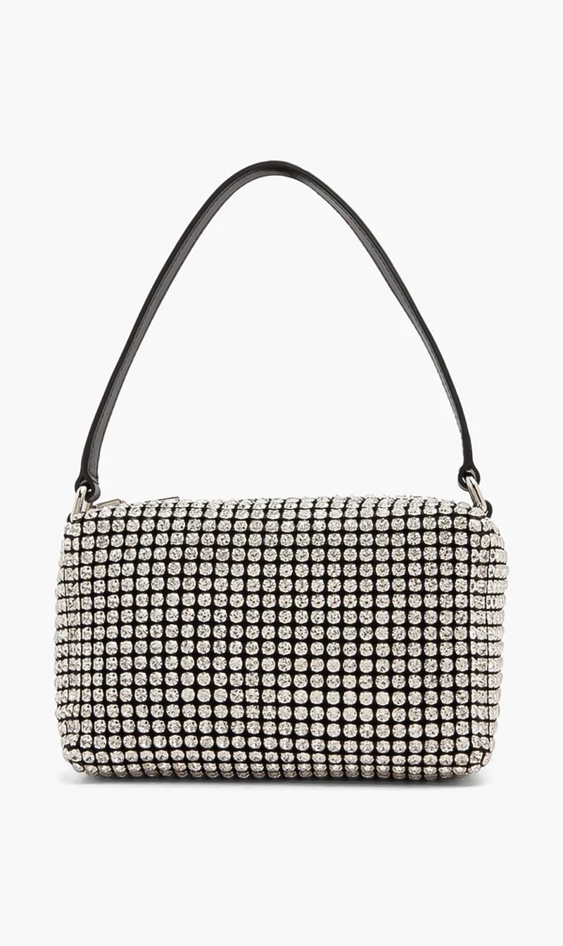 

Alexander Wang Silver Heiress Medium Pouch Bag for Women | The Deal Outlet