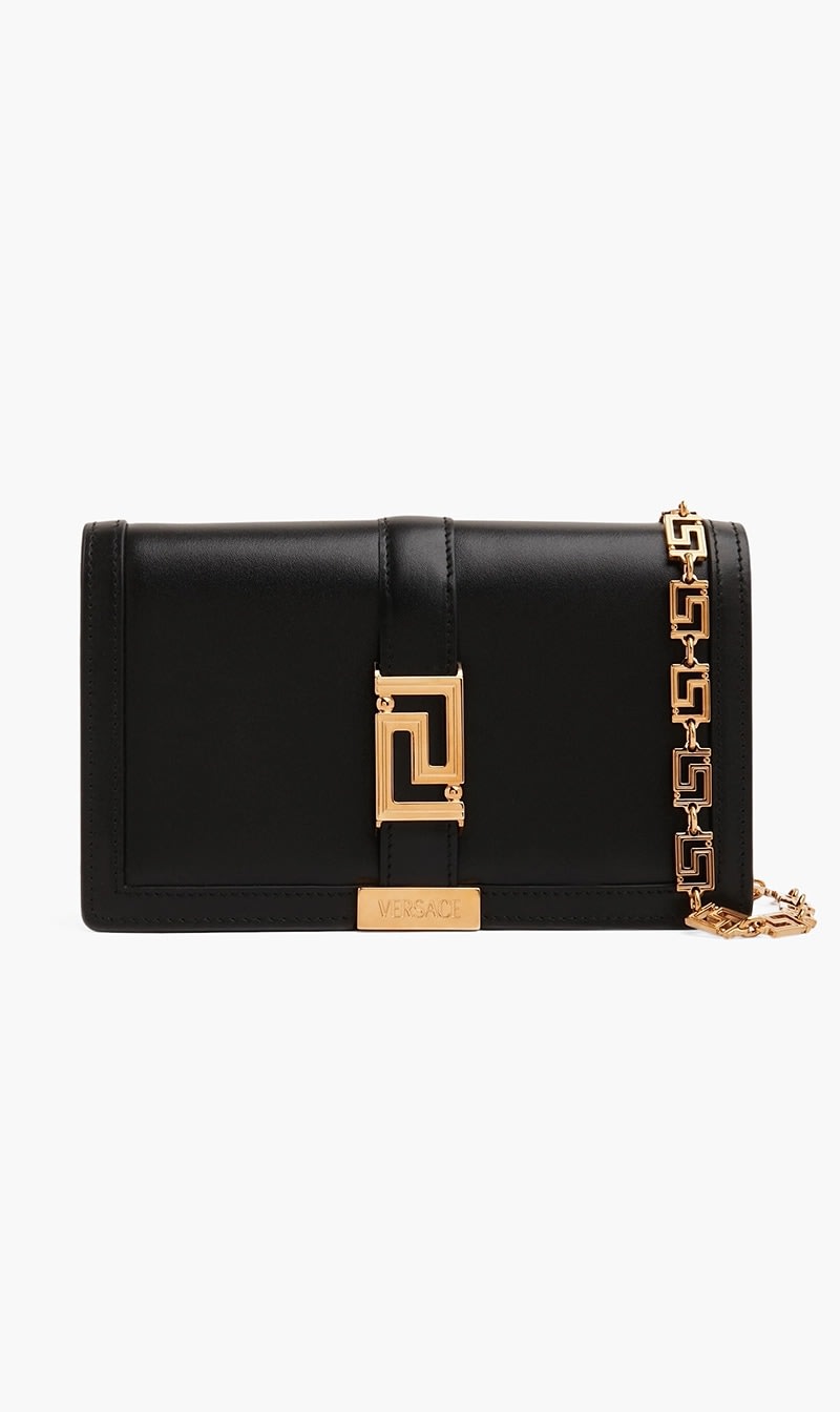 

Versace Black Greca Goddess Clutch for Women | The Deal Outlet