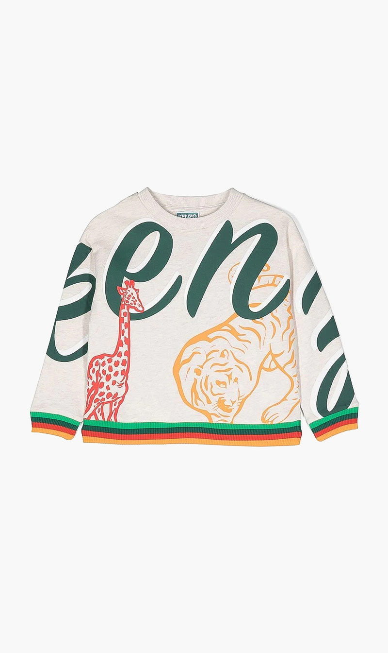 

Animal Printed Sweatshirt, White