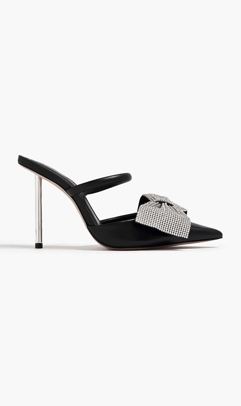 

Schutz Black Mila Mules for Women | The Deal Outlet