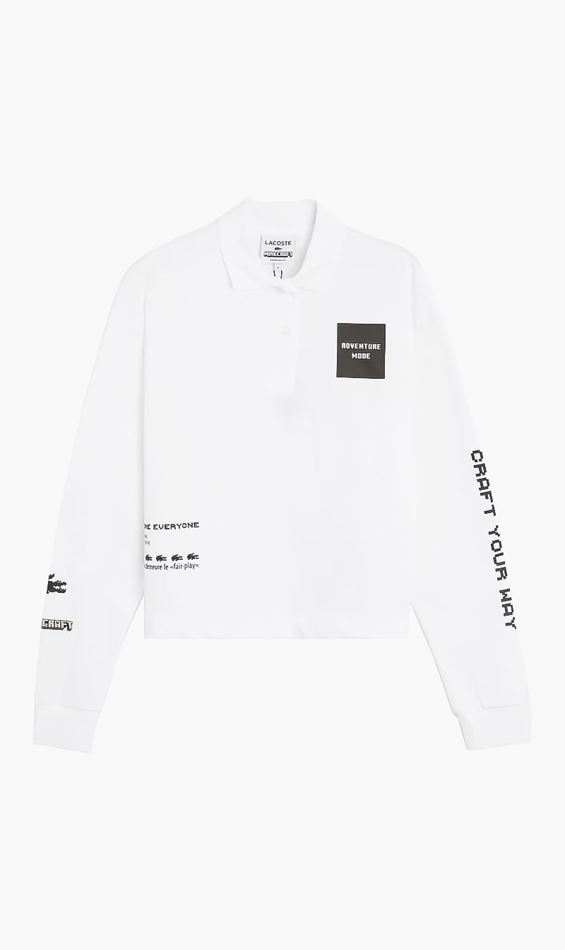 

Lacoste White Oversize Fit Polo for Women | The Deal Outlet