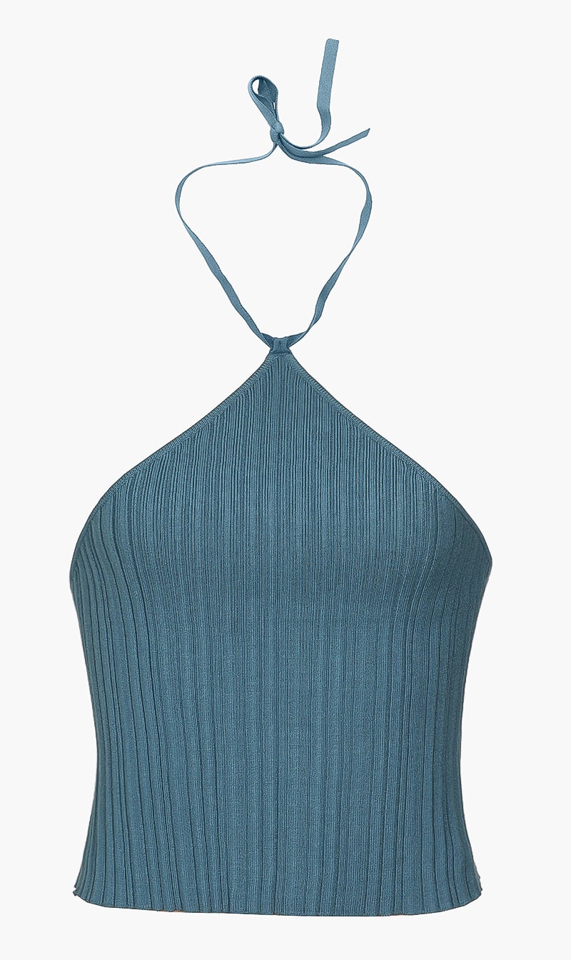 

Carmella Rib Halt Top, Blue
