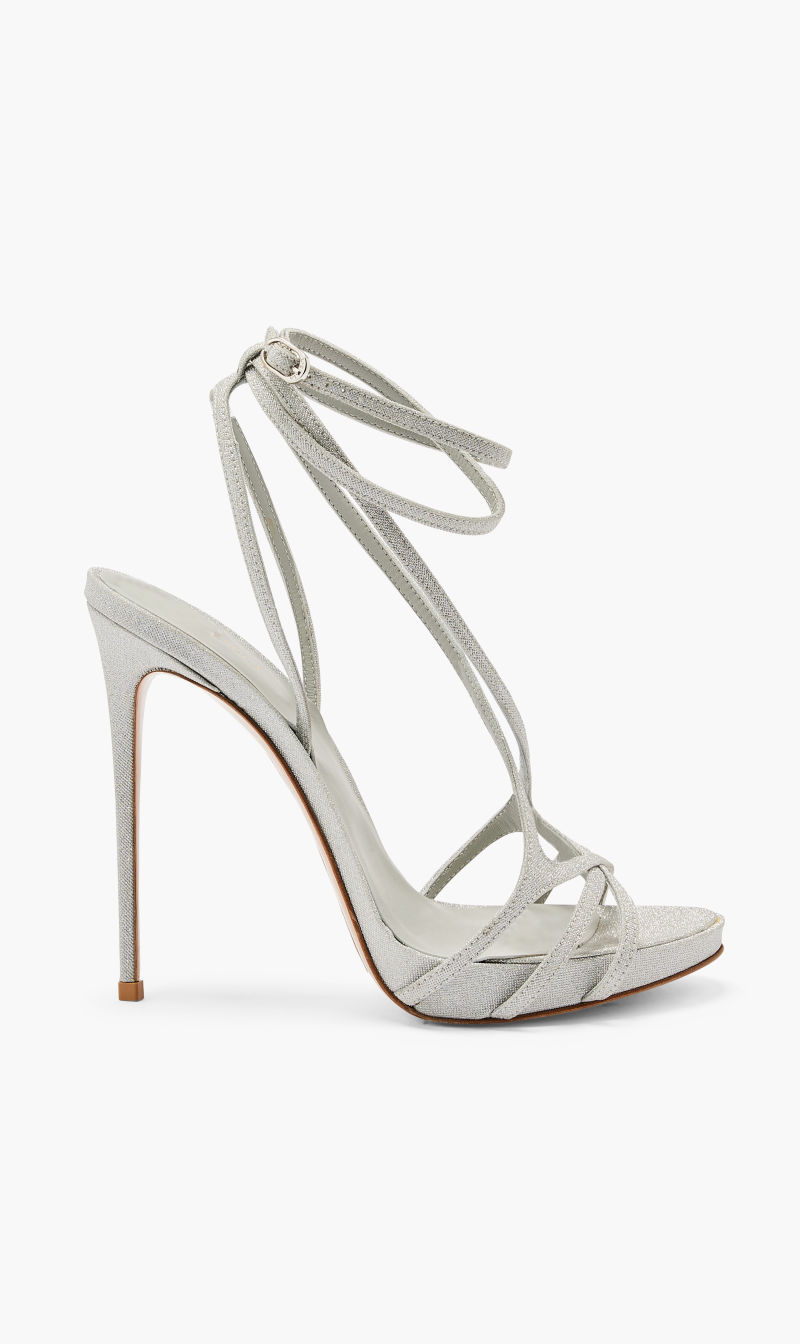 

Le Silla Silver Sandalo Belen for Women | The Deal Outlet