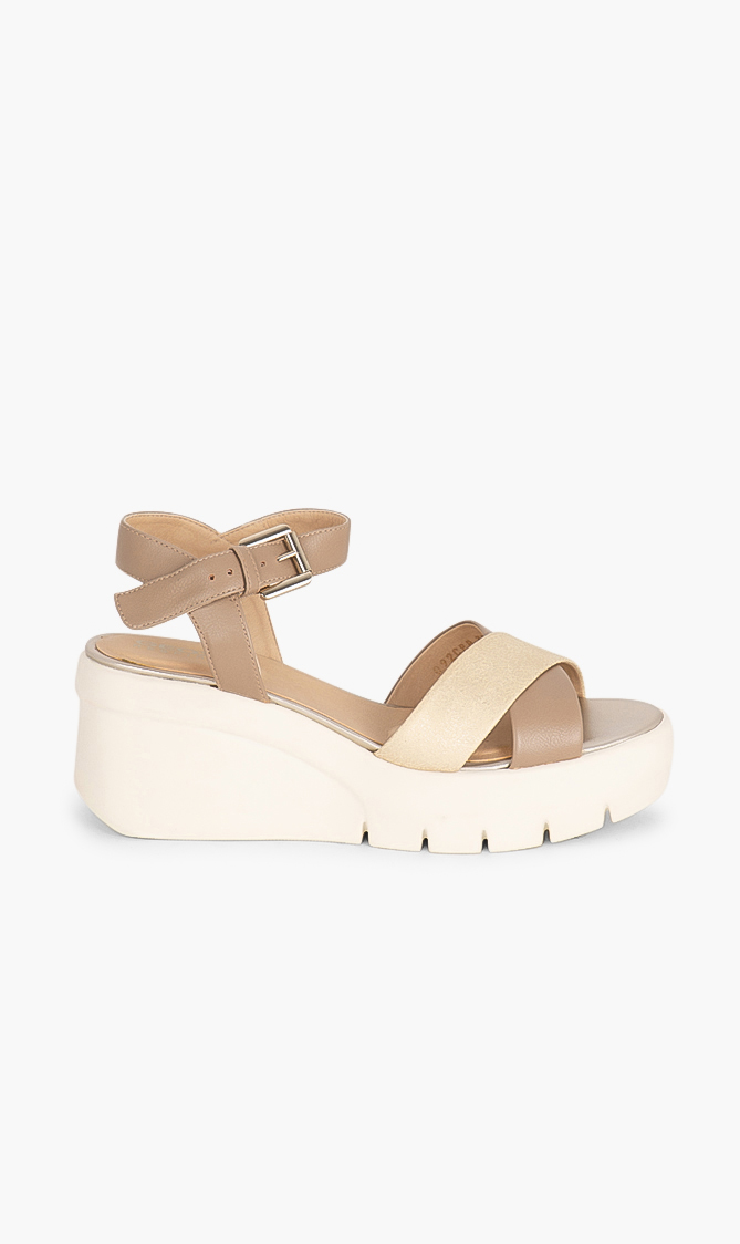 

Geox Torrence Leather Wedge Sandals
