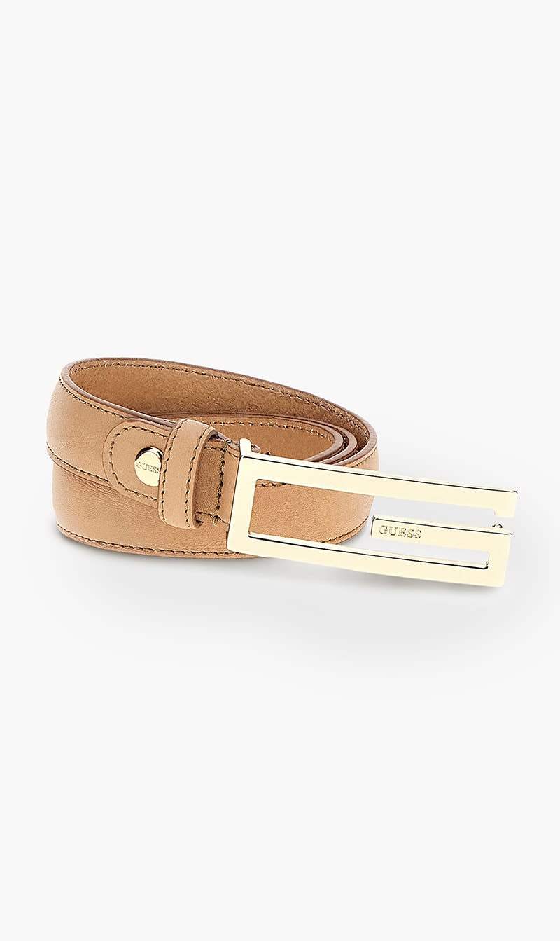 

Guess White Logo Buckle Belt for Women | The Deal Outlet