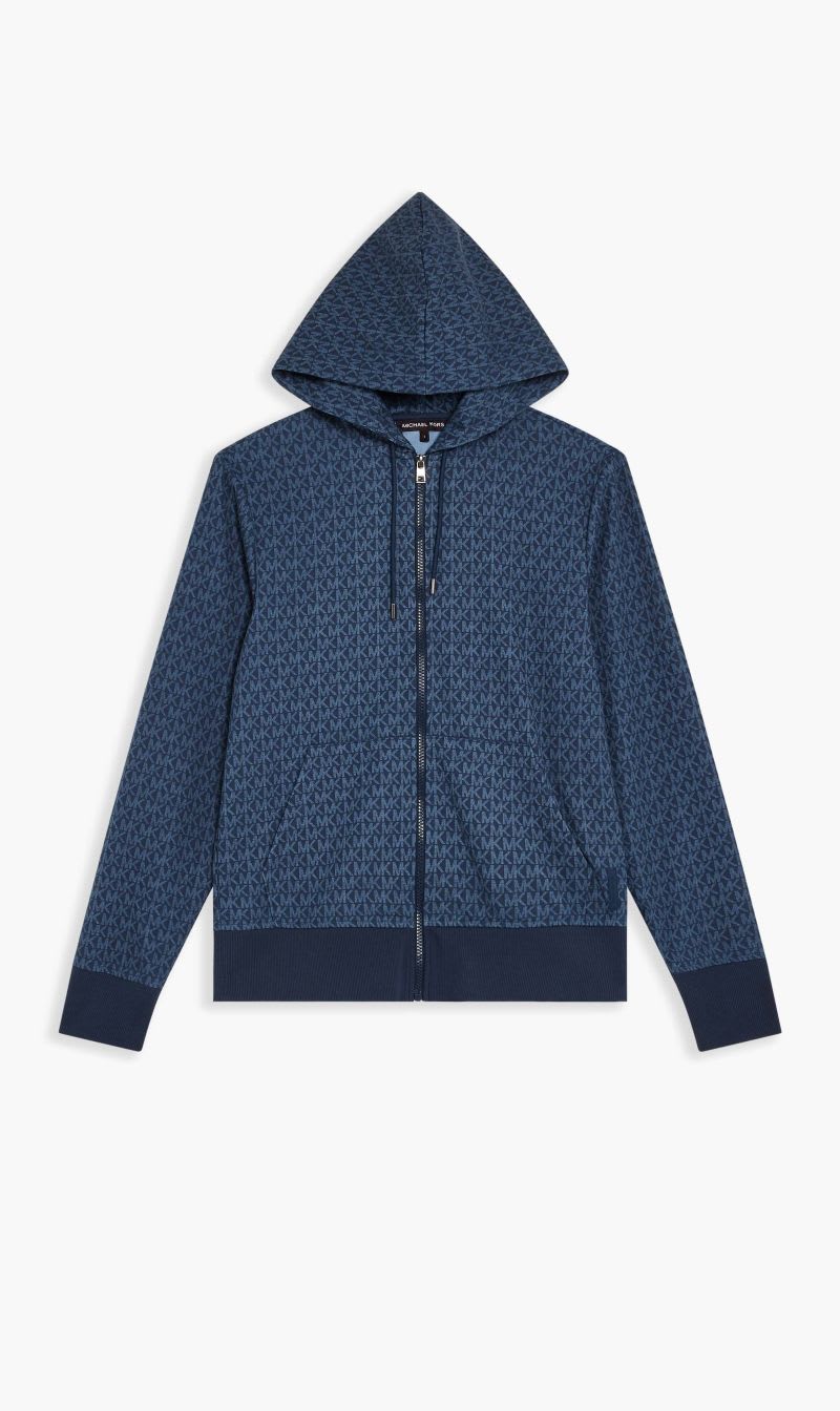 

Michael Kors Blue Mk Sig Print Hood for Men | The Deal Outlet