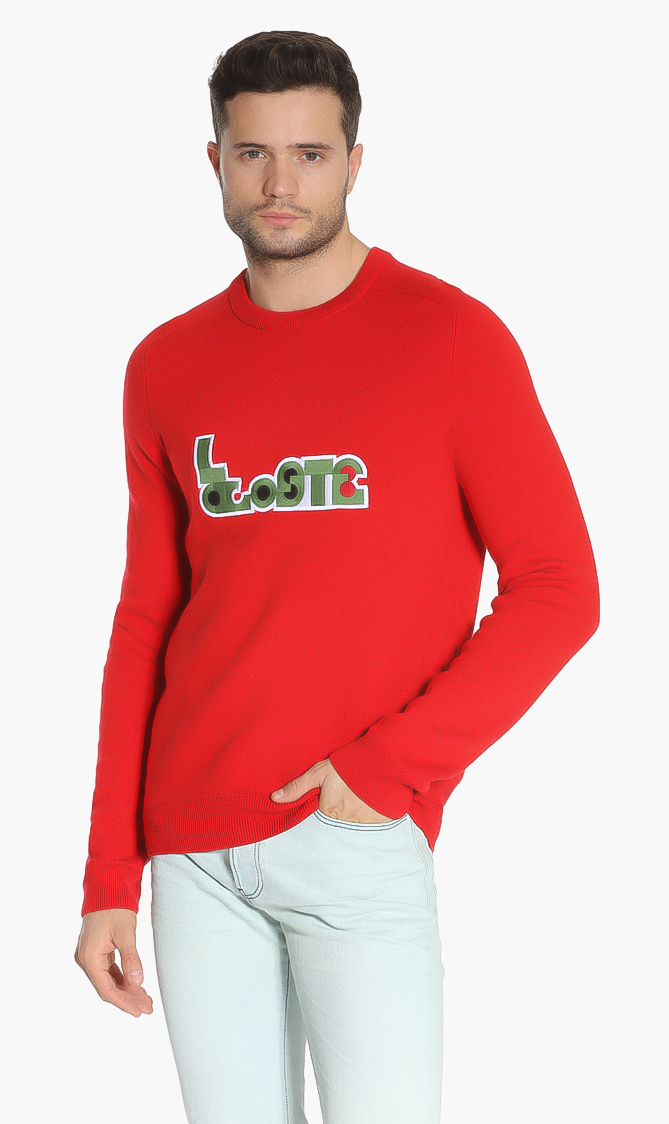 

Lacoste Embroidered Logo Wool Sweater