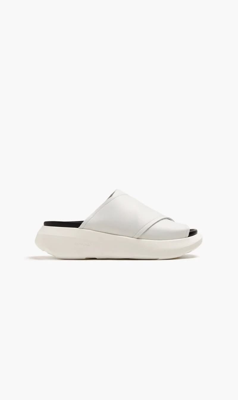 

Onwuad White Kris Slide Sandals | The Deal Outlet