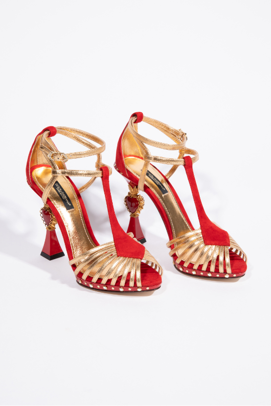 

Dolce&gabbana Heart Sculptured Heel Women's Sandals