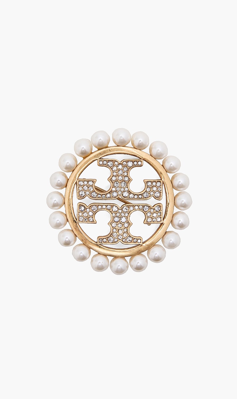

Tory Burch Miller Pave Pearl Brooch