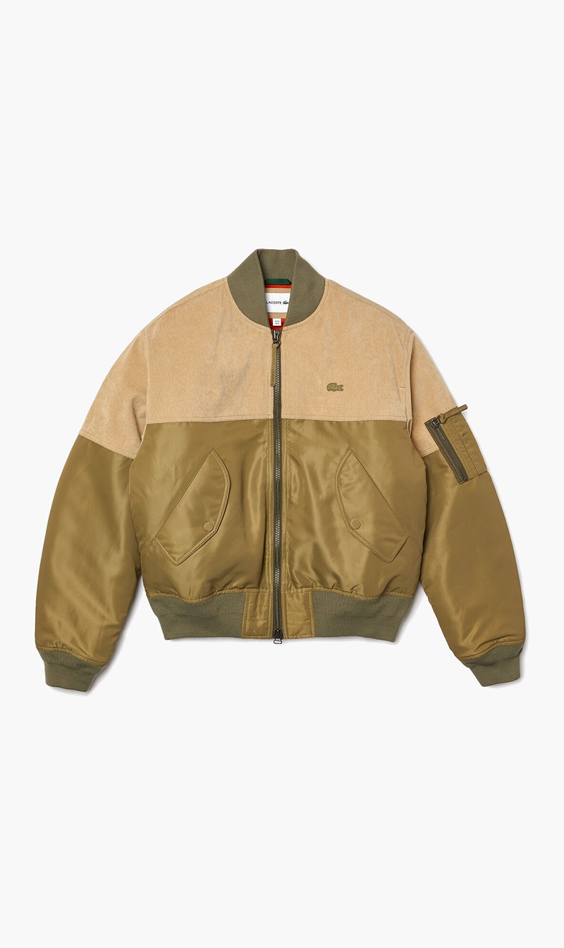 

Quilted Zip Bomber Jacket, Green