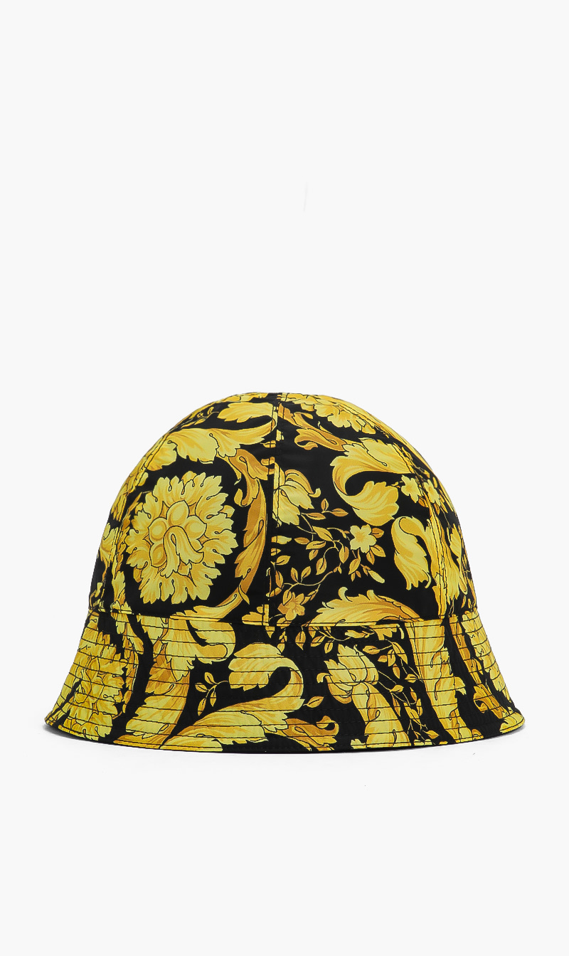 

Barocco Print Bucket Hat, Yellow