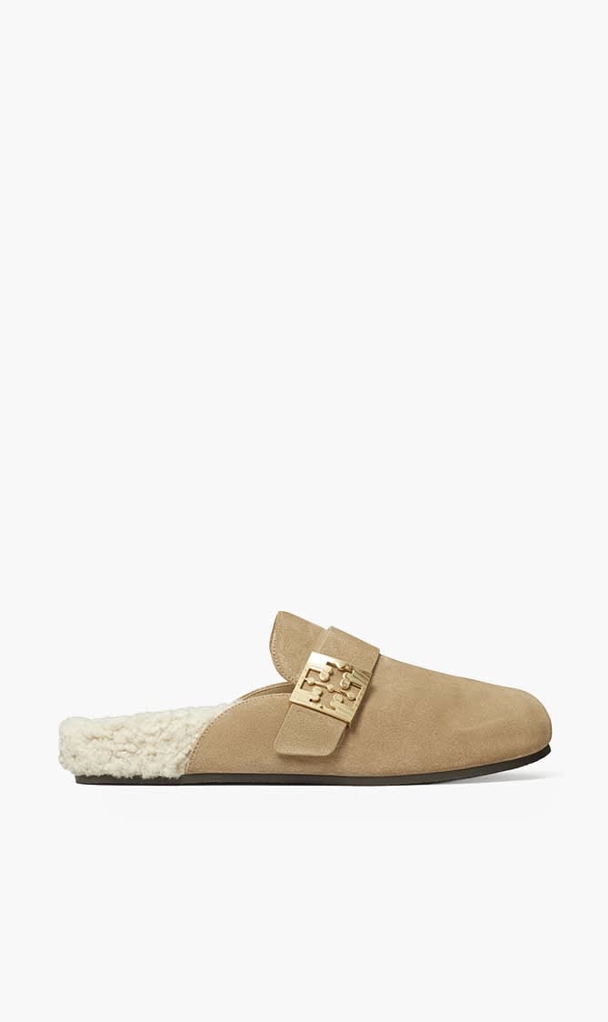 Tory Burch Beige Mellow Shearling Mules for Women