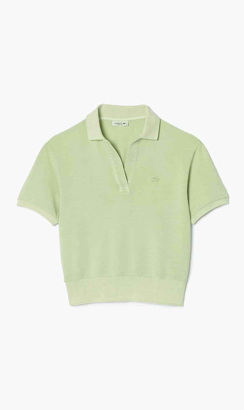 

Lacoste Green Ribbed Collar Shirt for Women | The Deal Outlet