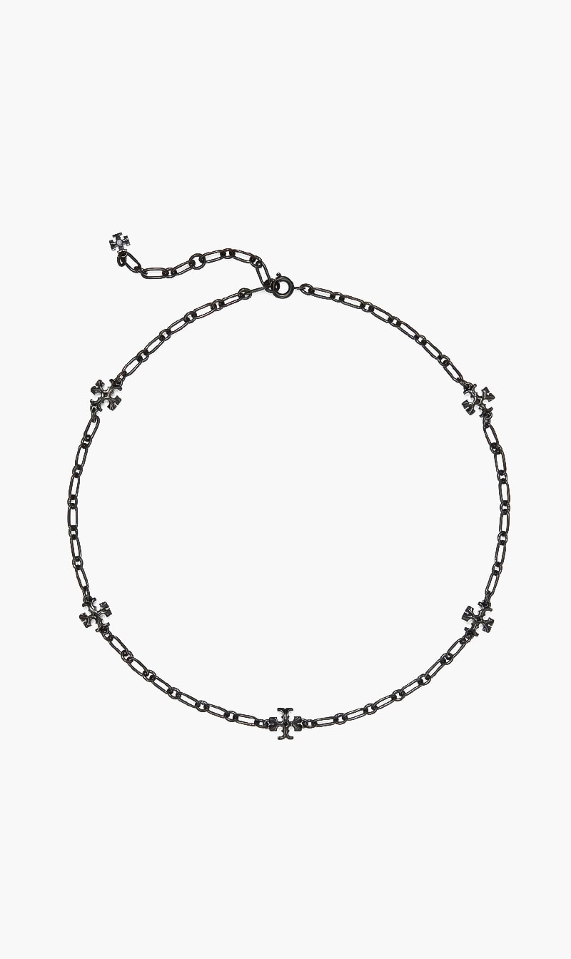 

Roxanne Delicate Chain Necklace, Black