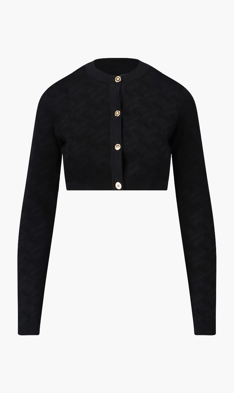 

Versace Black Cardigan Crop for Women | The Deal Outlet
