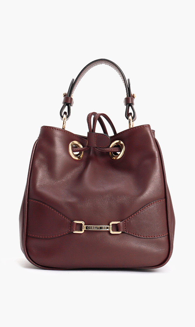 

Cerruti Alba Smooth Leather Small Hobo Bag