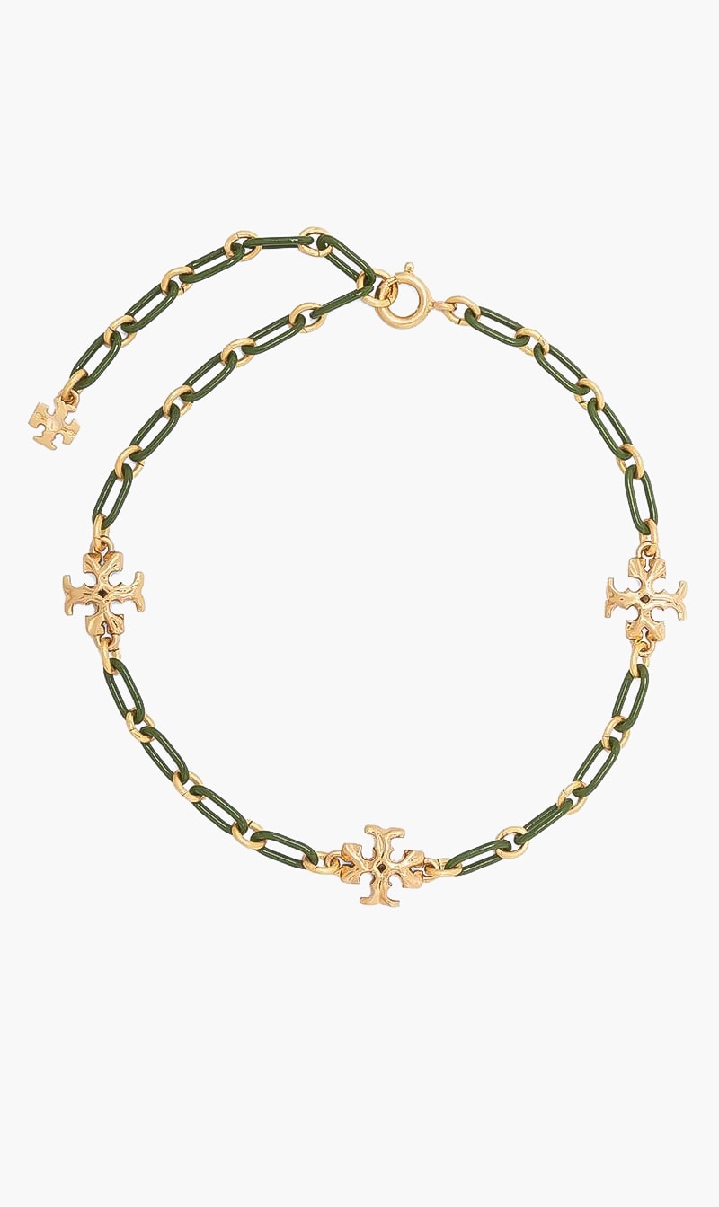 

Tory burch roxanne delicate chain bracelet | the deal outlet, Green