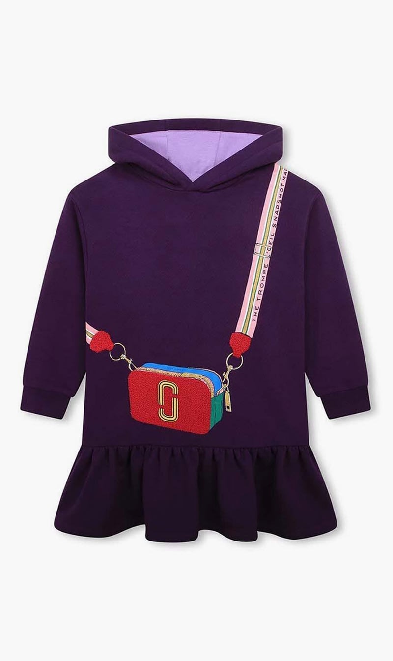 

Marc Jacobs Purple Bag Print Dress for Girls | The Deal Outlet