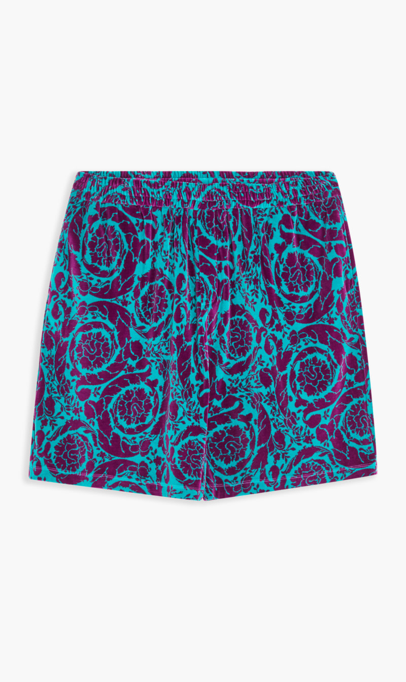 

Versace Purple Short Tessuto Ciniglia Jacquard Barocco for Men | The Deal Outlet