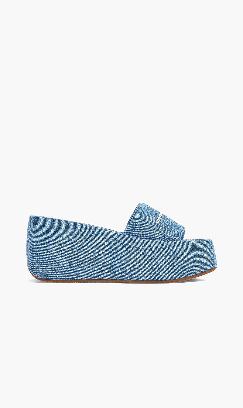 

Alexander Wang Blue Taji Platform Sandal for Women | The Deal Outlet