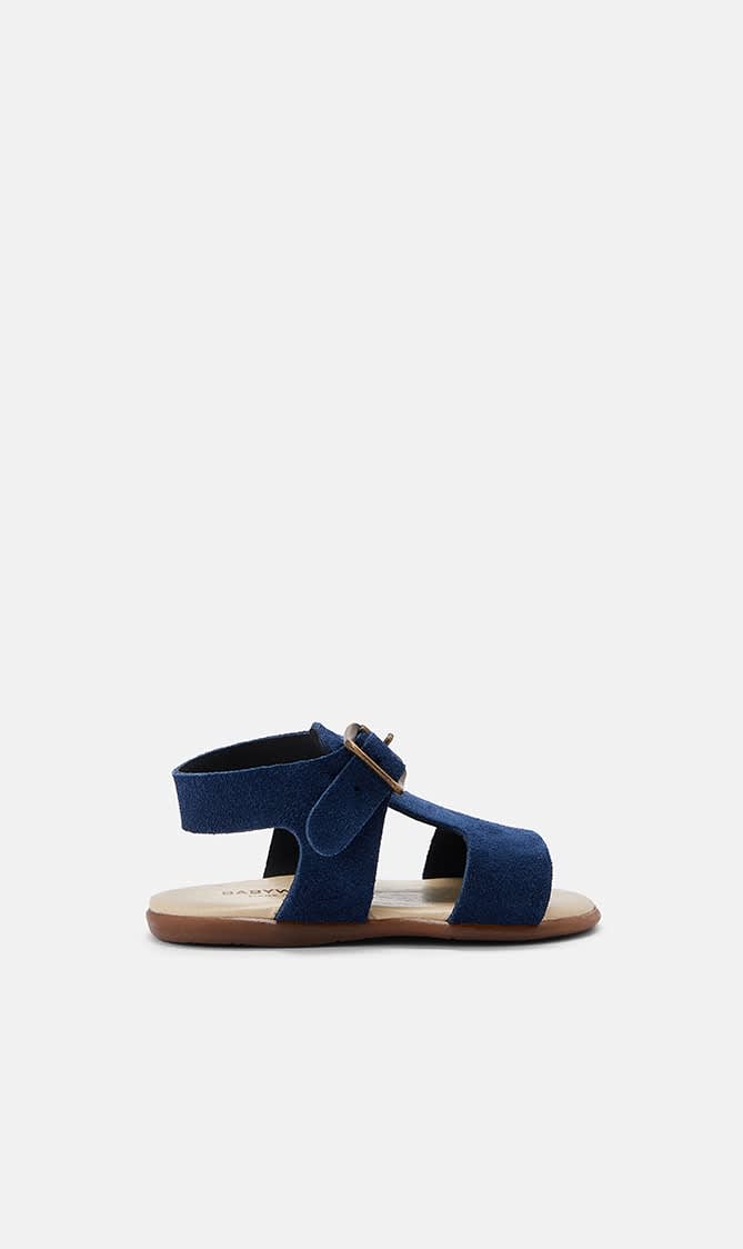 

Babywalker Blue Suede Sandals for Girls | The Deal Outlet