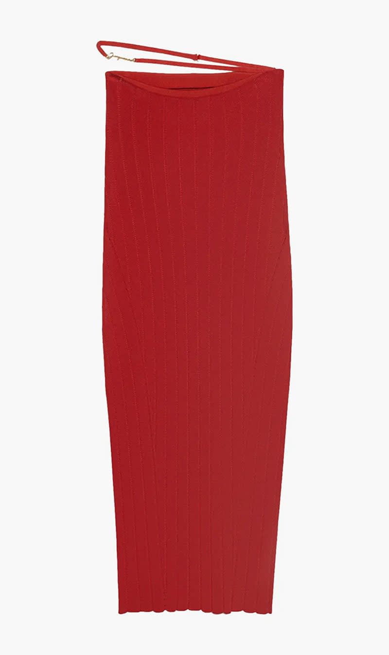 

Jacquemus Red Ribbed Skirt for Women | The Deal Outlet