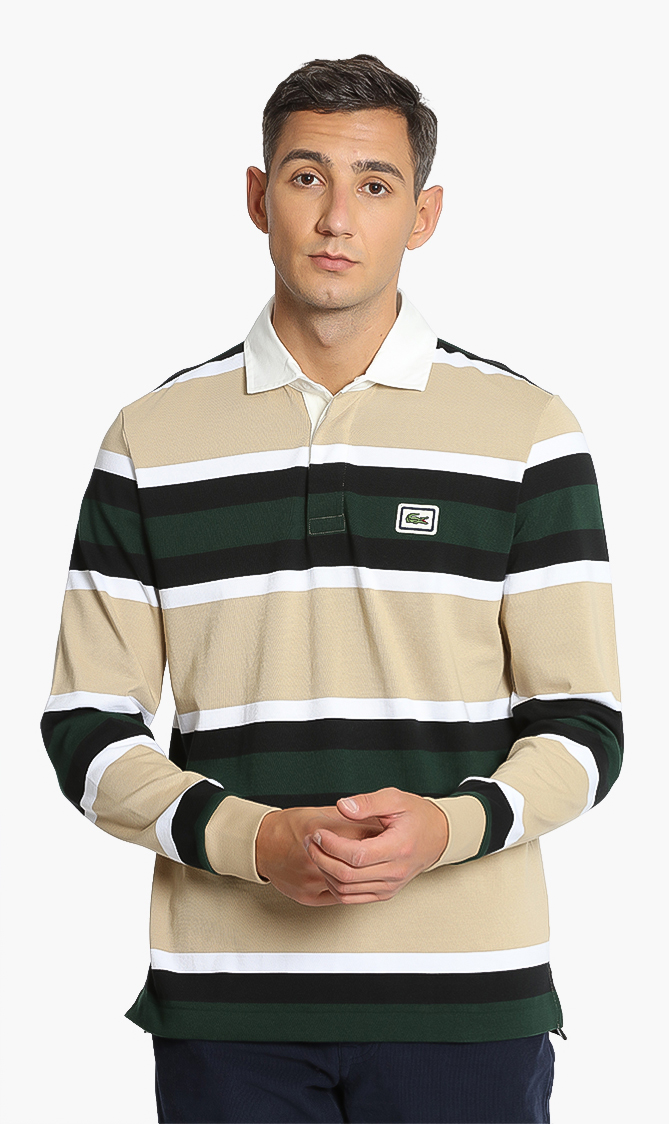 

Lacoste Chunky Striped Rugby Polo Shirt