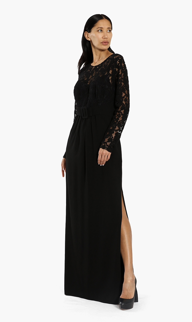 

Paule Ka Lace Long Sleeves Gown
