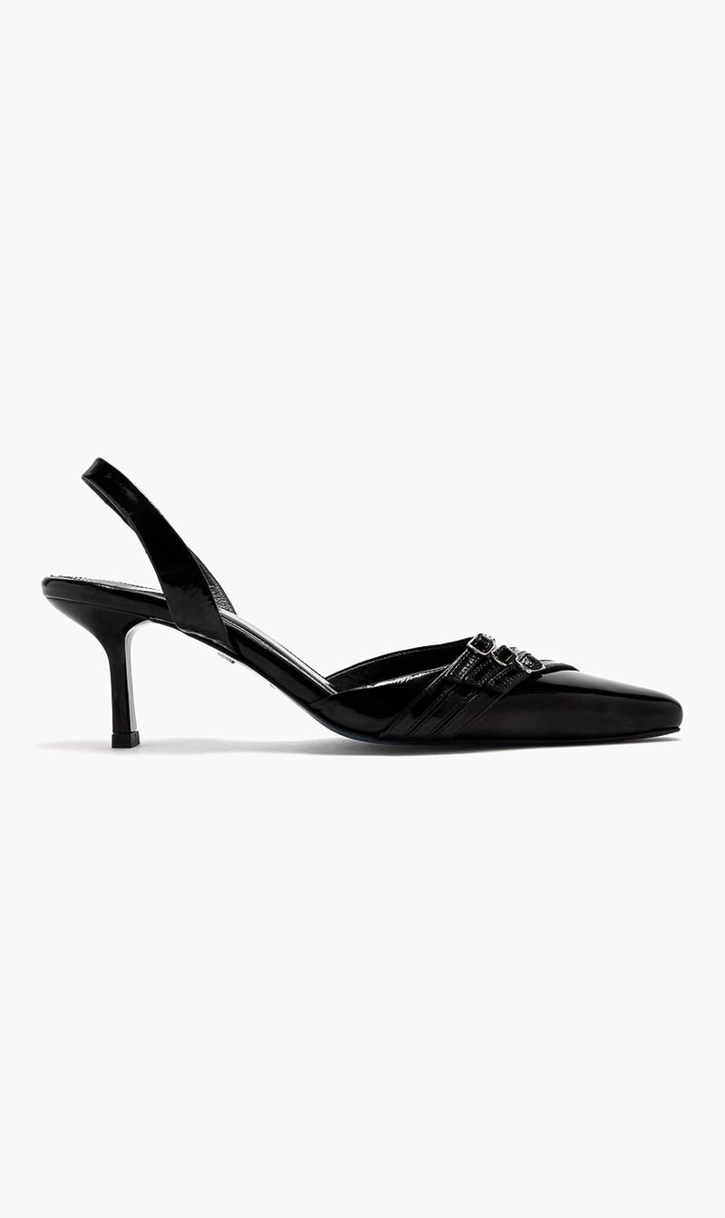 Manc Black Skyler Slingback Pumps for Women
