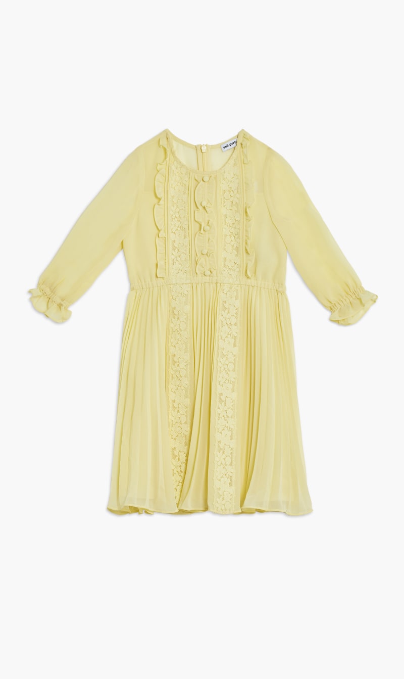

Self-portrait Yellow Yellow Chiffon Ruffle Mini Dress for Kids | The Deal Outlet