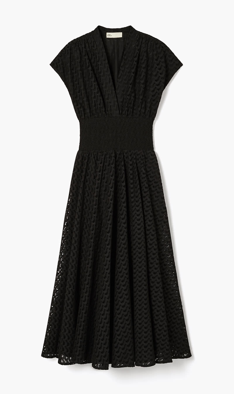 

Tory Burch Black Embroidered Cotton Dress for Women | The Deal Outlet