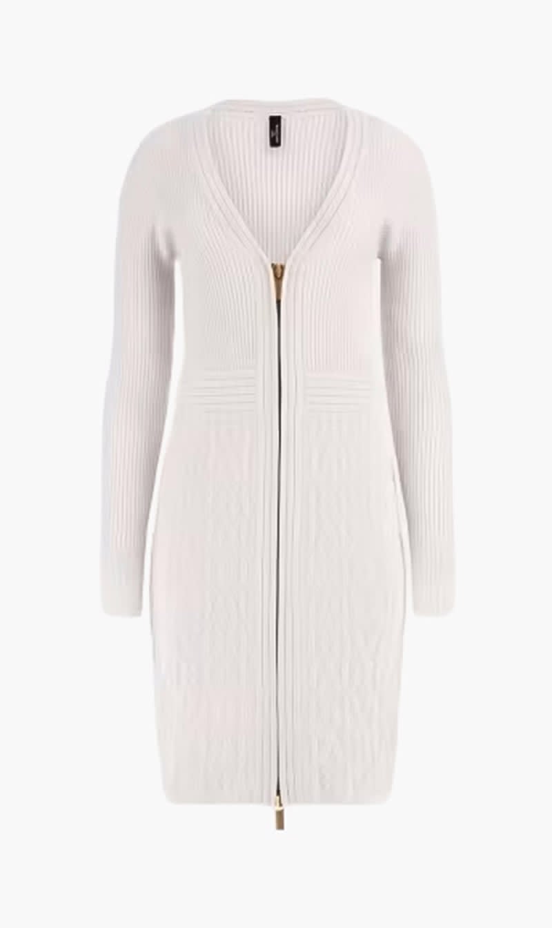 Guess White Hermione Chenille Sweater Dress for Women