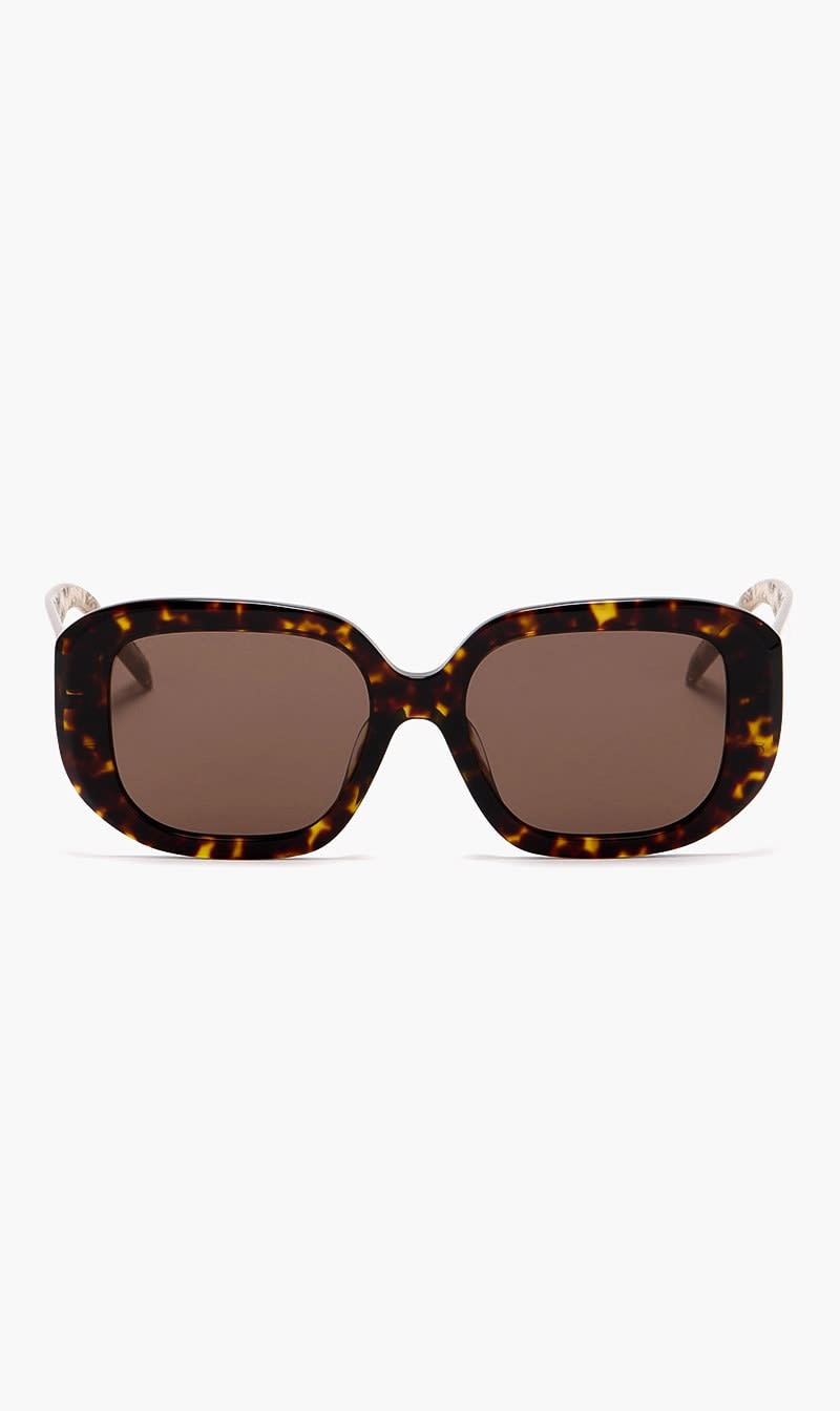 Tory Burch Brown T Monogram Square Sunglasses for Women