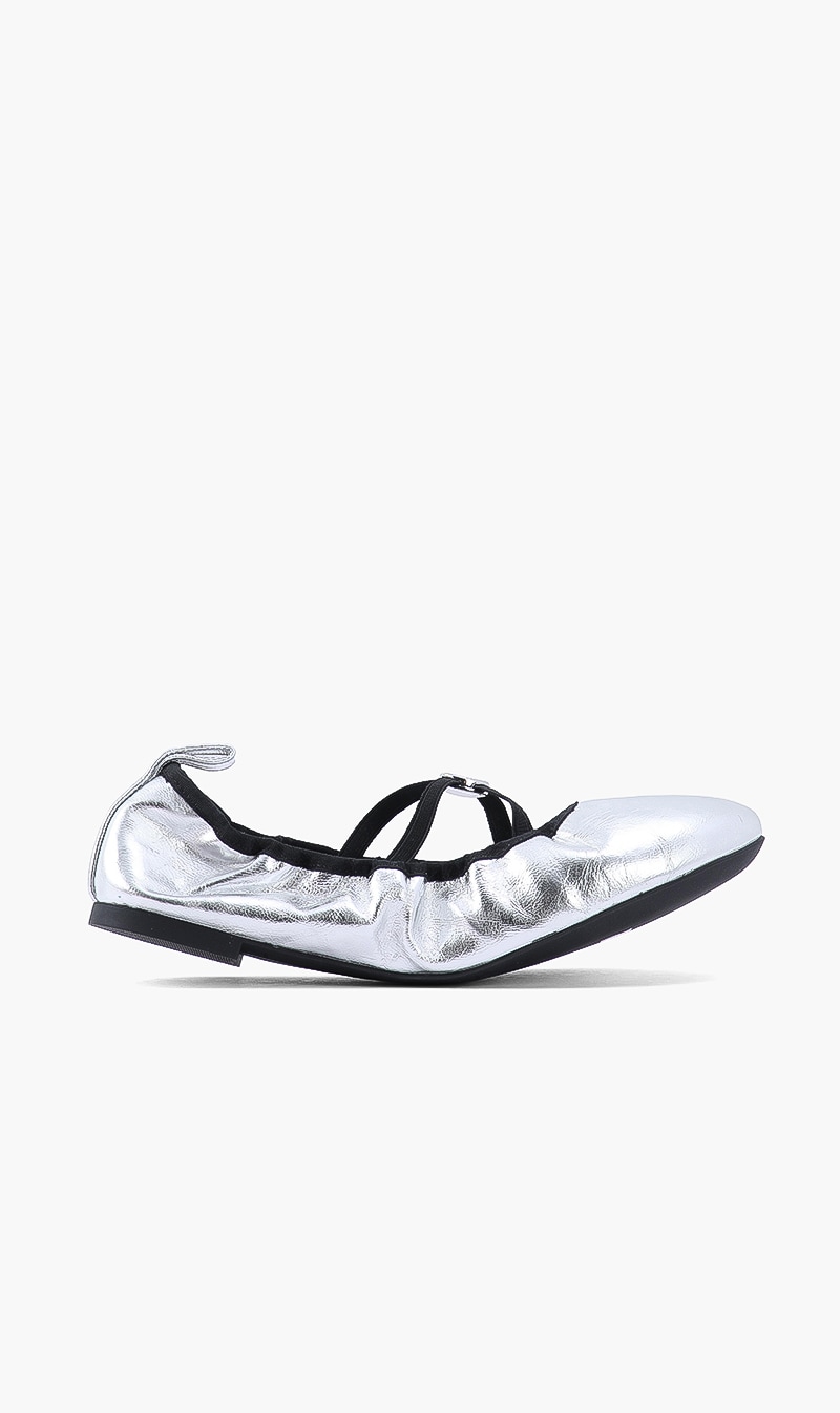 

Scrunch Metallic Ballet, Silver
